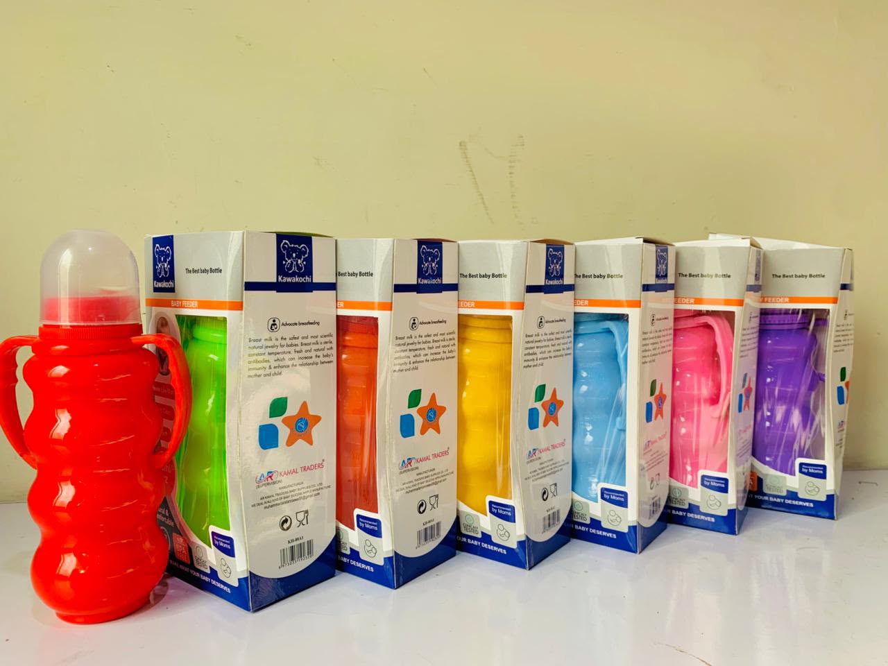 330ml Premium Baby Feeder Bottle With Handle | Retail Packed Infant Bottle