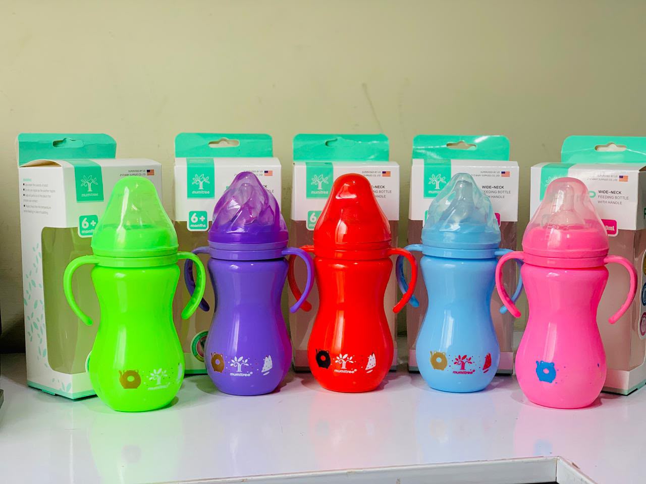 180ml Baby Sipper Bottle With Handle | Wide Neck Feeding Bottle