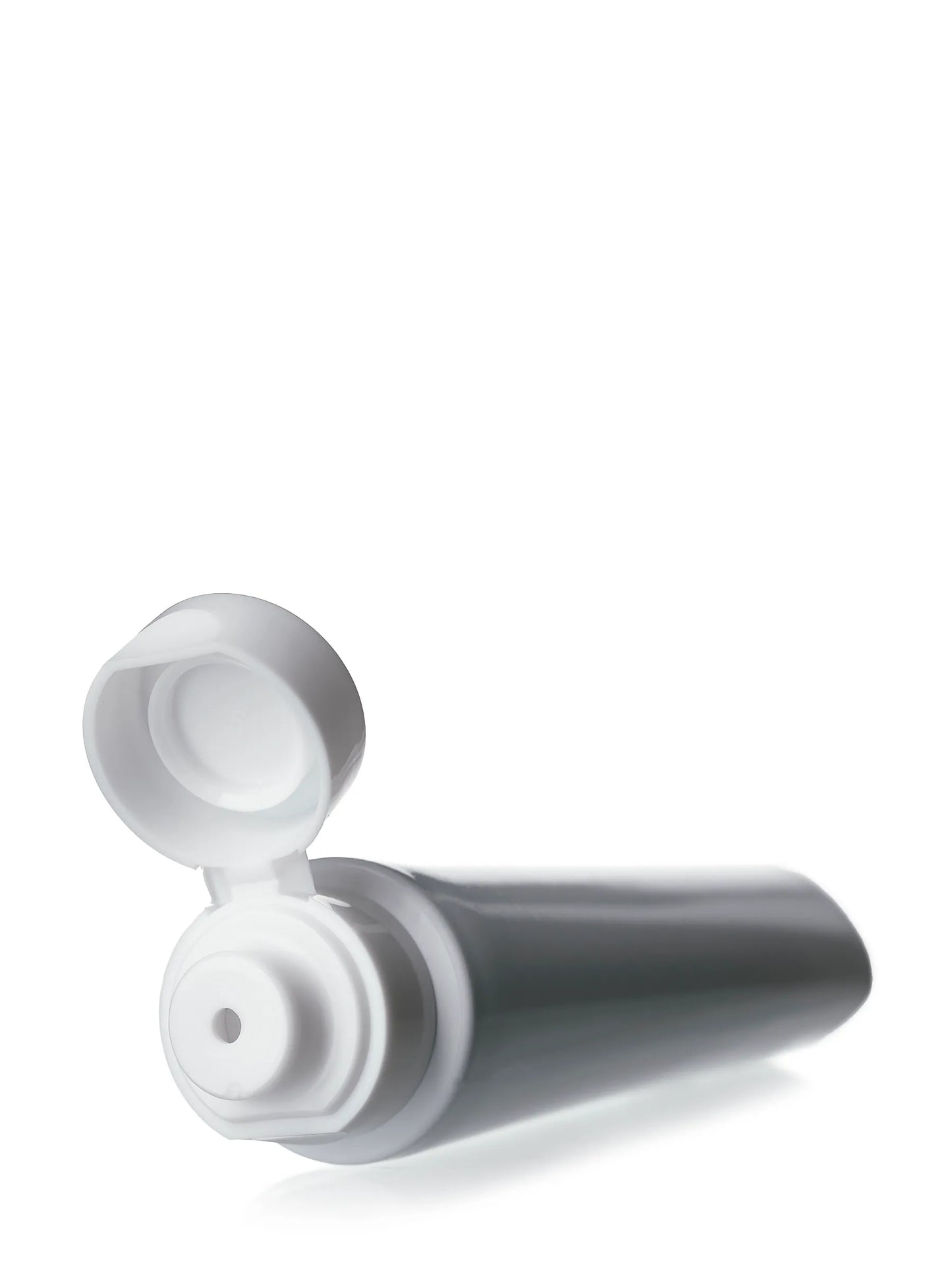 2 oz glossy white LDPE plastic 5-layer tube with flip cap and heat induction seal