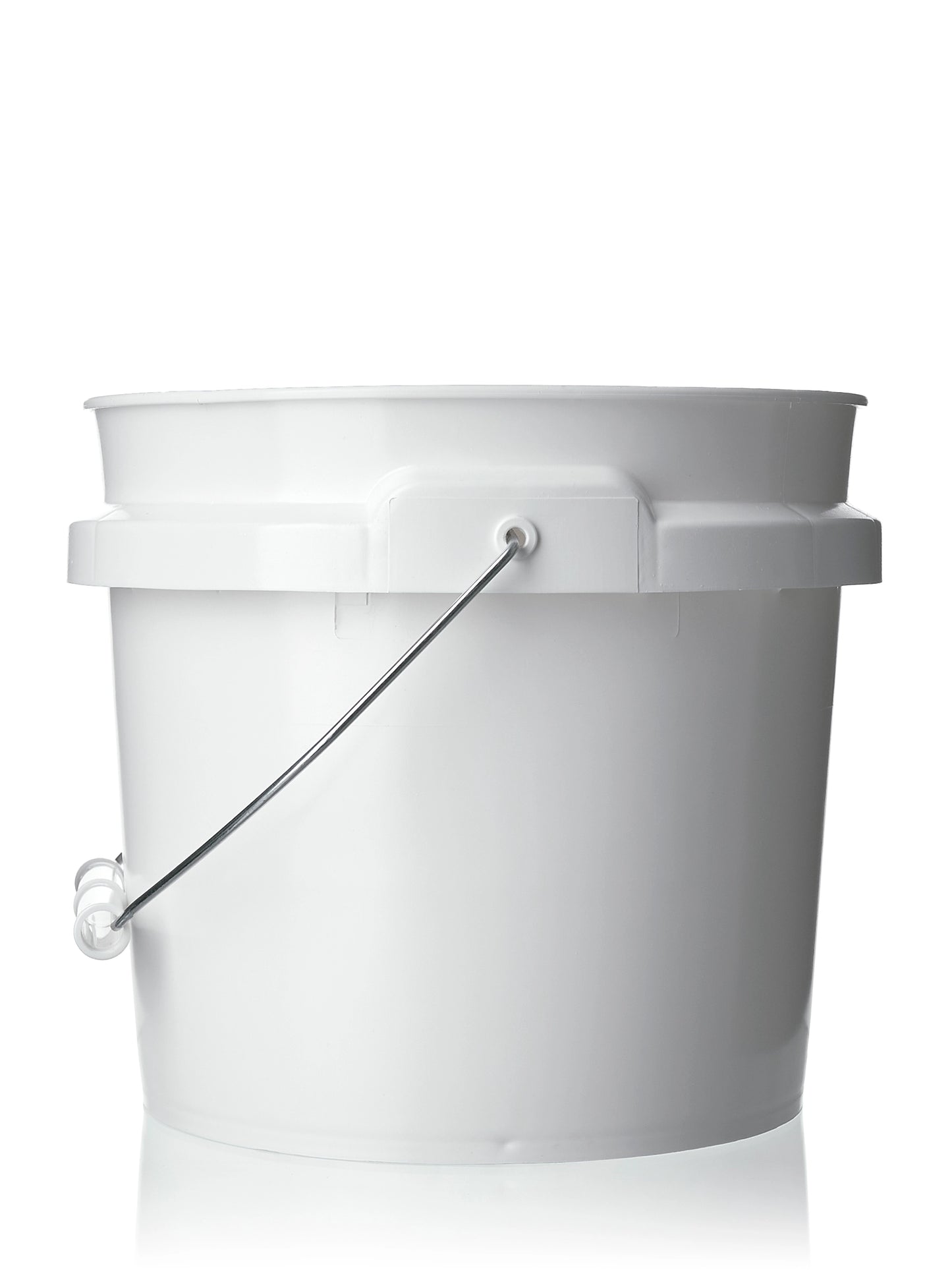 1 gallon white HDPE plastic round pail