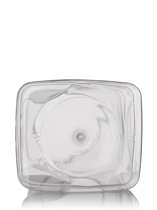 1 gallon clear PET plastic square grip container
