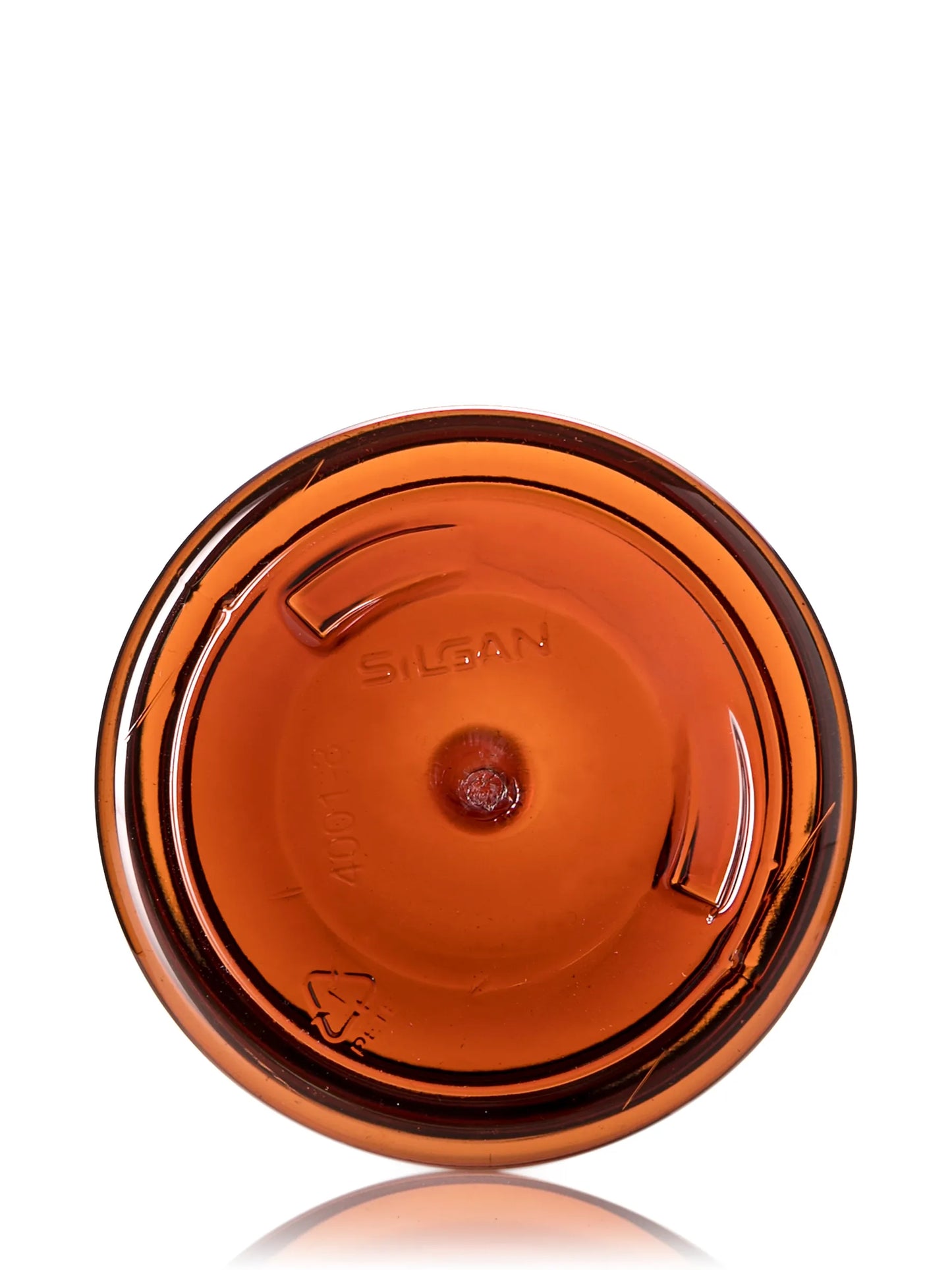 8 oz amber PET plastic single wall jar