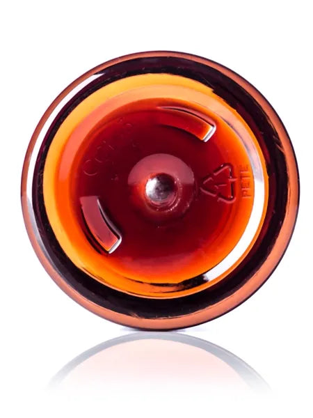4 oz amber PET plastic single wall jar