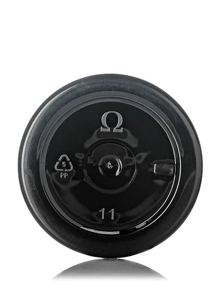 1/2 oz black PP plastic double wall straight base jar
