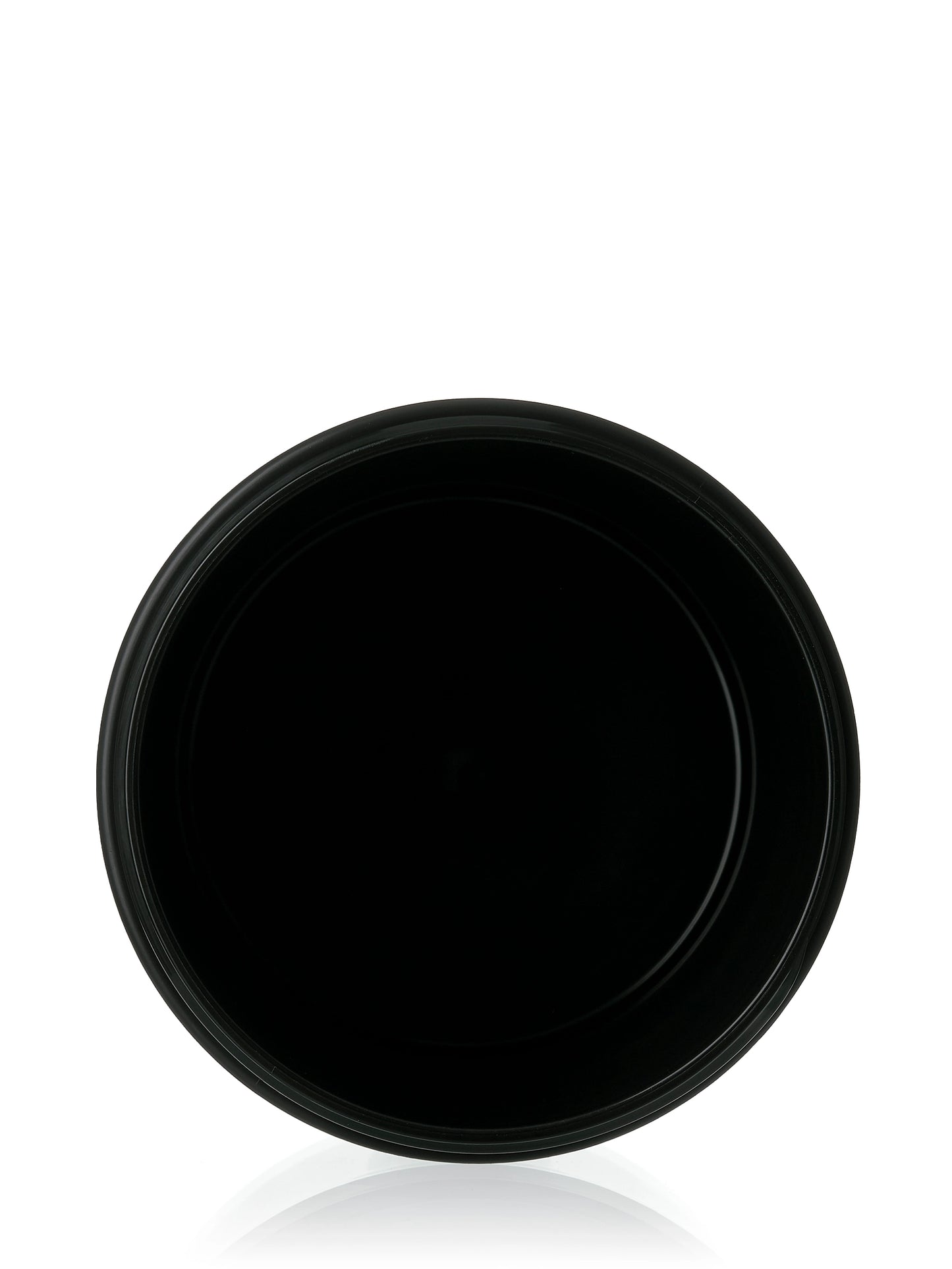 4 oz black PP plastic double wall round base jar