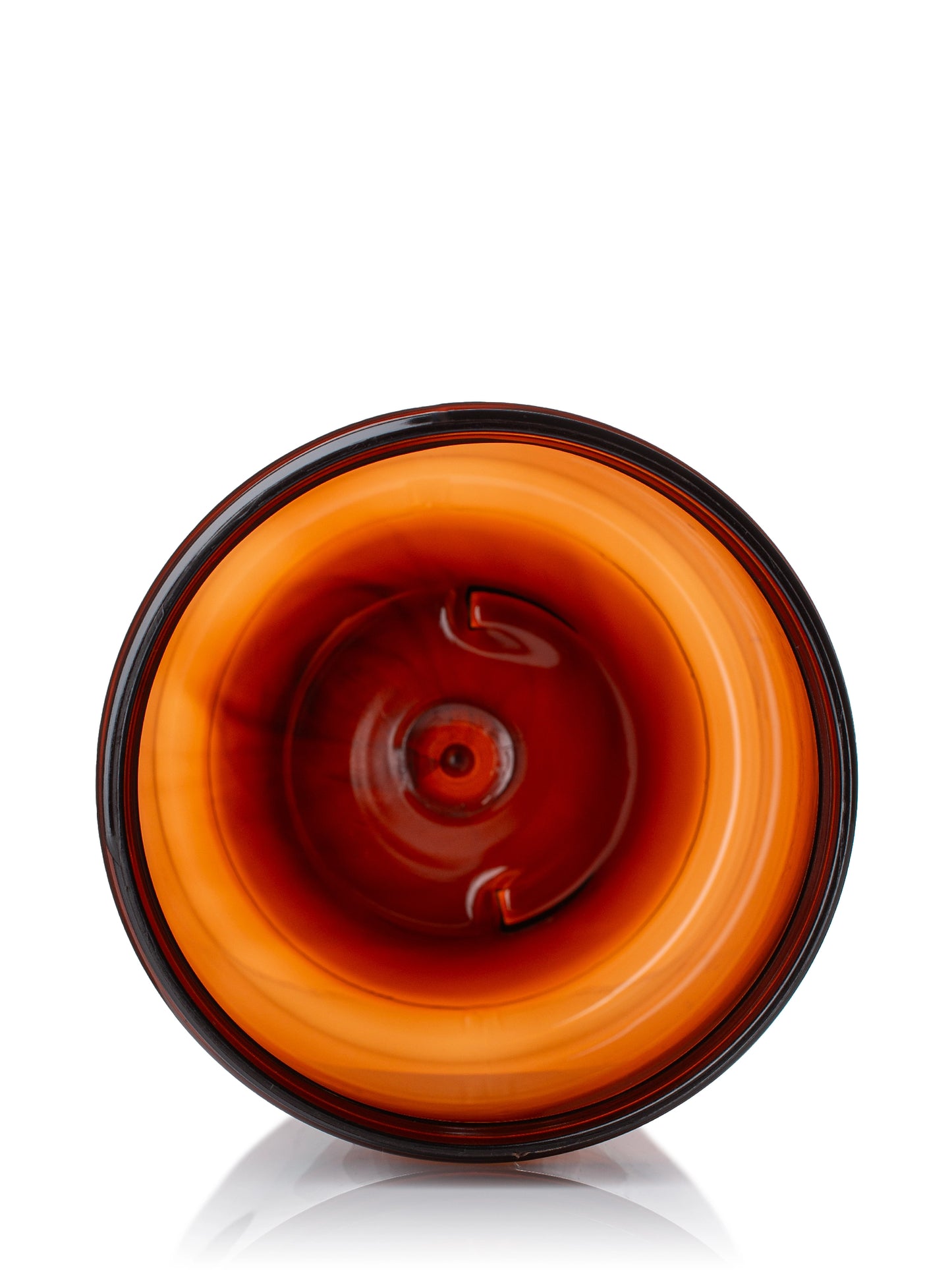 19 oz amber PET plastic single wall jar