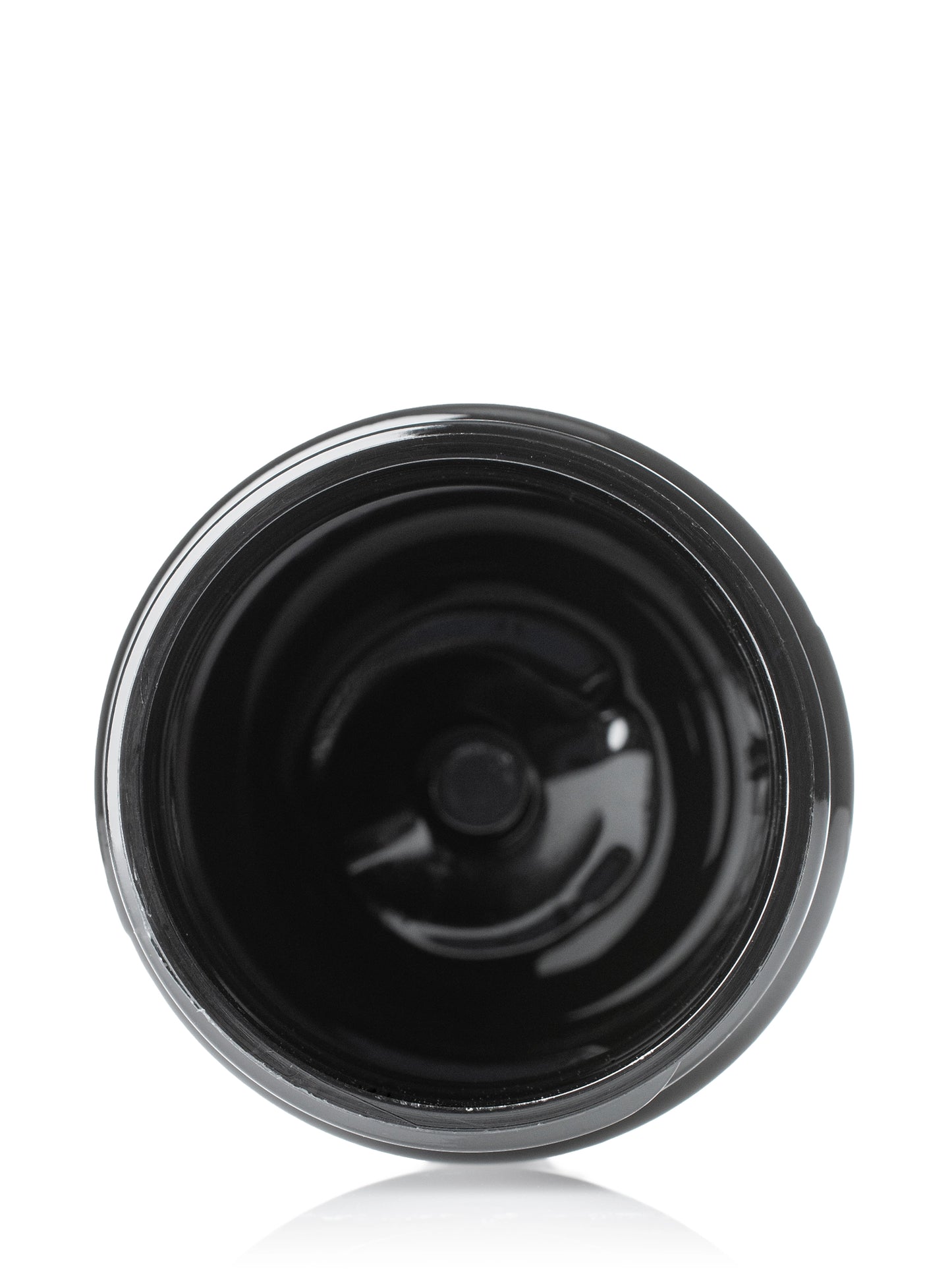 1 oz black PET plastic single wall jar