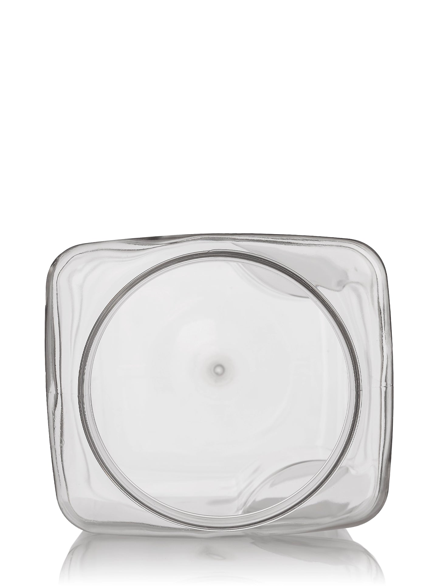 1 gallon clear PET plastic square grip container