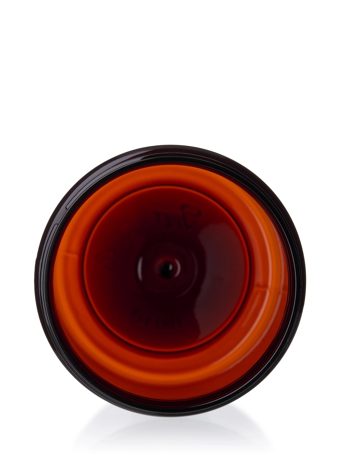 12 oz amber PET plastic single wall jar with 70-400 neck finish