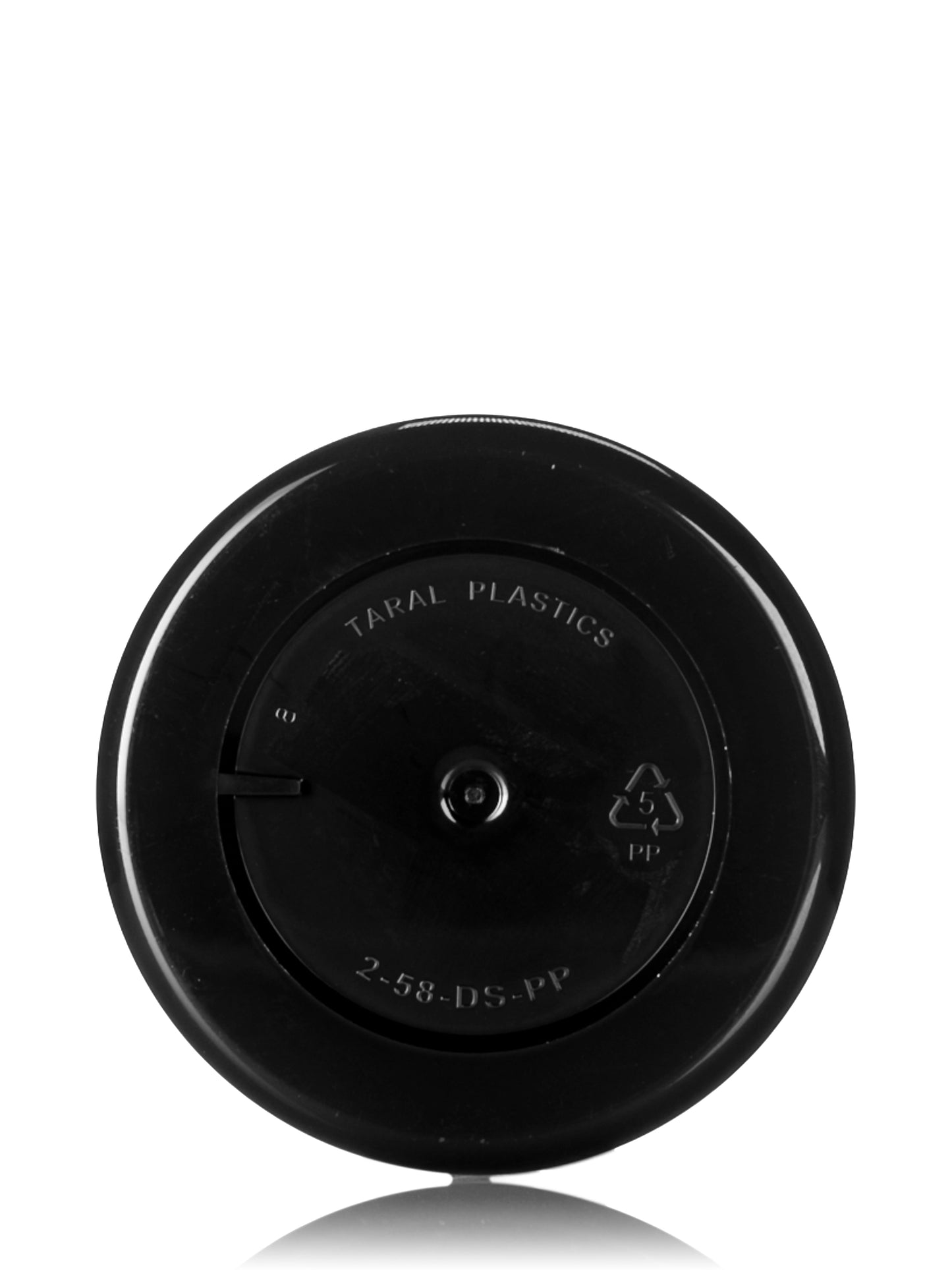2 oz black PP plastic double wall straight base jar