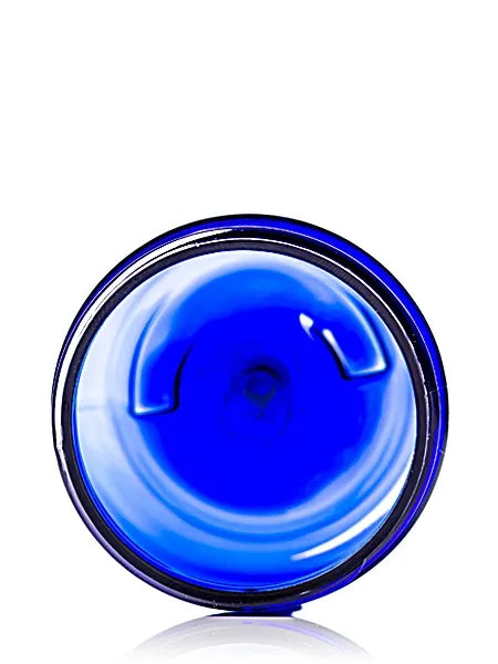 2 oz cobalt blue PET plastic single wall jar