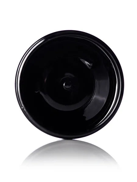 4 oz black PET plastic single wall jar