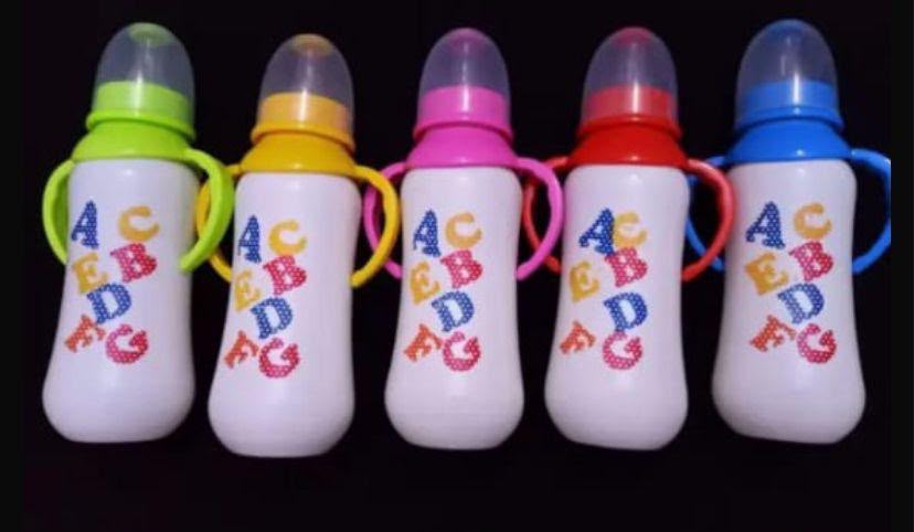 Kids Baby Feeding Bottle With Handle | Custom Plastic Milk Bottle