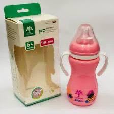 Premium Baby Feeding Bottle With Handle | 180ml Infant Milk Bottle