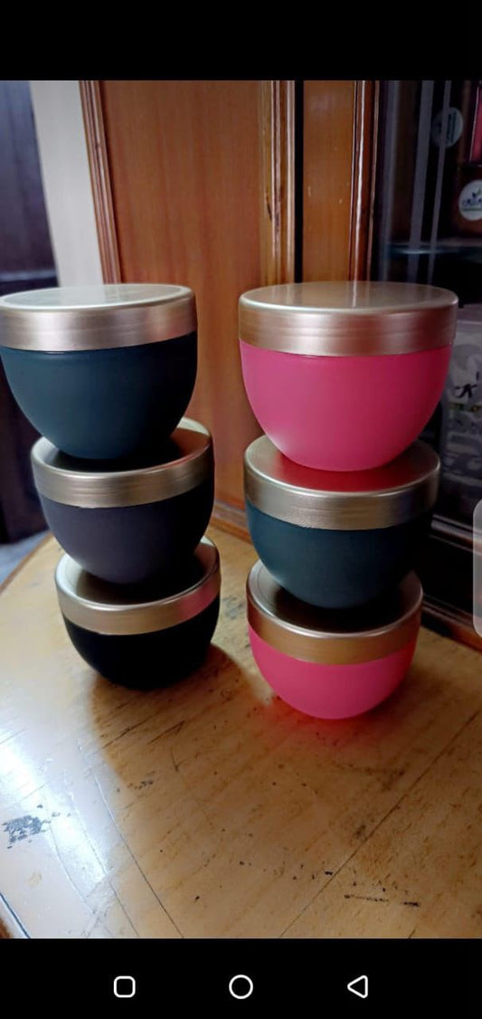 Premium Plastic Storage Containers With Metal Finish Lid | Custom Packaging Jars