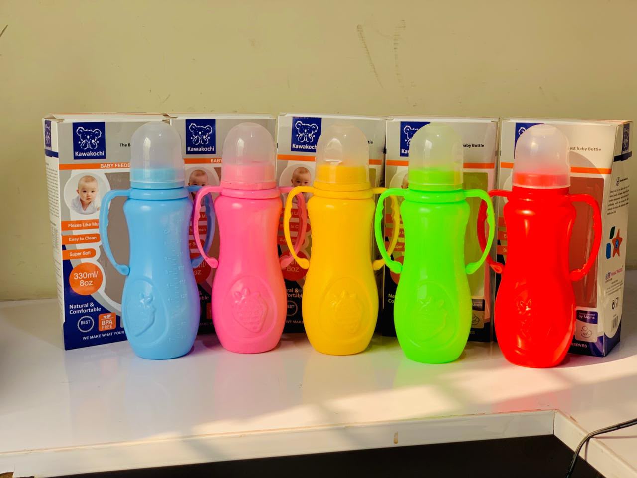330ml Baby Feeding Bottle With Handle | Premium Kids Milk Bottle