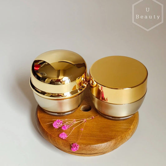 Luxury Gold Cosmetic Cream Jar | Premium Skincare Packaging Container
