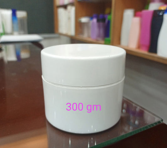300g White Cosmetic Cream Jar | Premium Skincare Packaging Container
