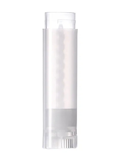 1/8 oz natural-colored PP plastic oval lip balm tube