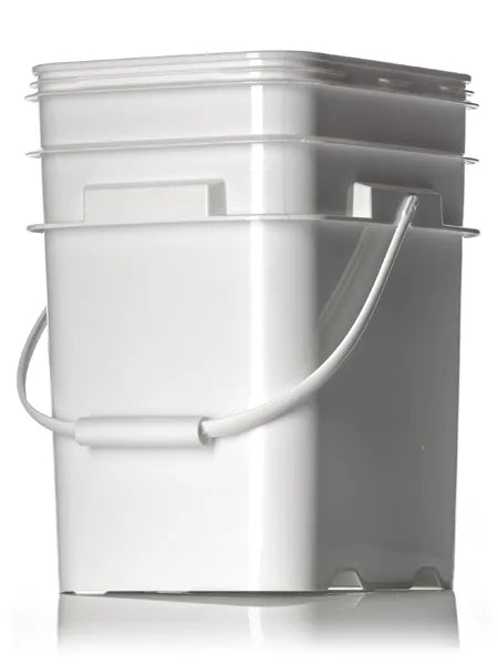 5.3 gallon white HDPE plastic rectangular EZ Stor pail