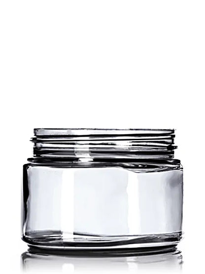4 oz clear PET plastic single wall oval jar