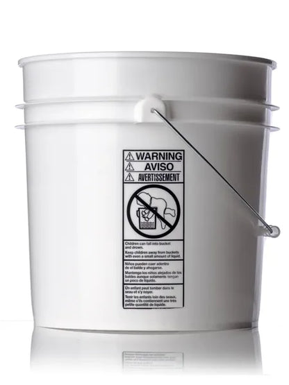 4.25 gallon white HDPE plastic pail 90 mil thickness