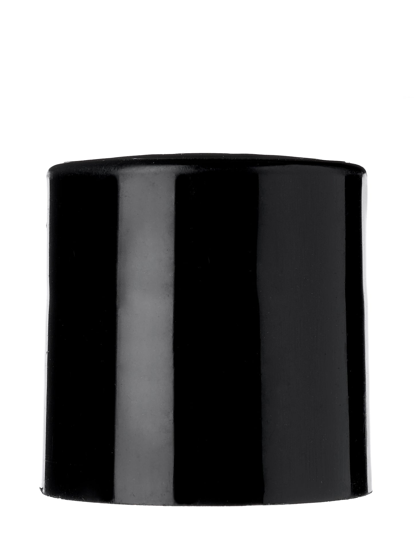 Black 100% PCR PP plastic 24-410 smooth skirt disc top lid
