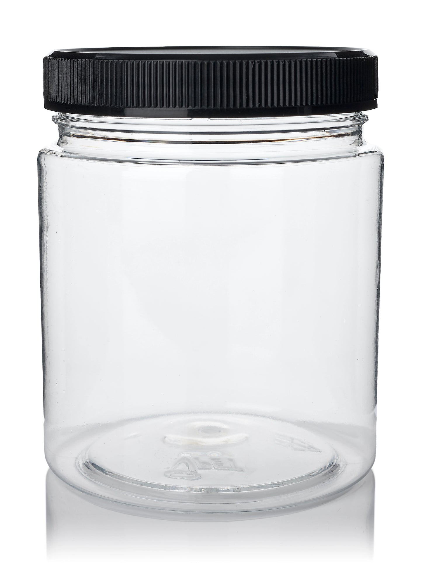12 oz clear PET plastic single wall jar