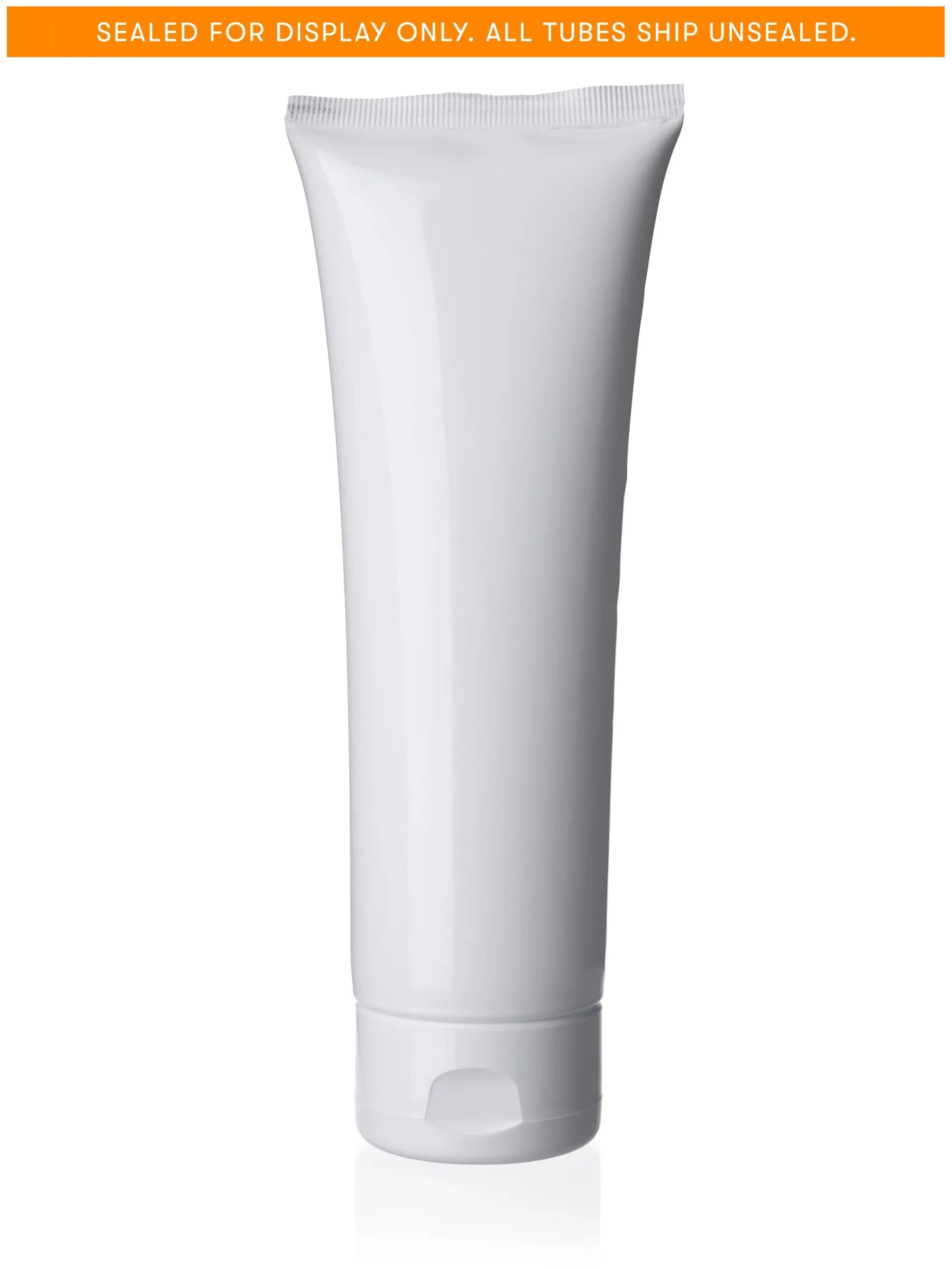 8 oz glossy white LDPE plastic 5-layer tube