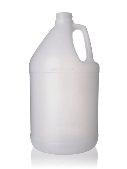 1 gallon natural-colored HDPE plastic industrial round bottle