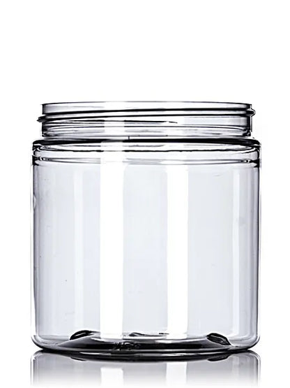 8 oz clear PET plastic single wall jar