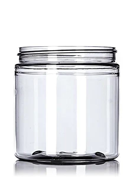 8 oz clear PET plastic single wall jar