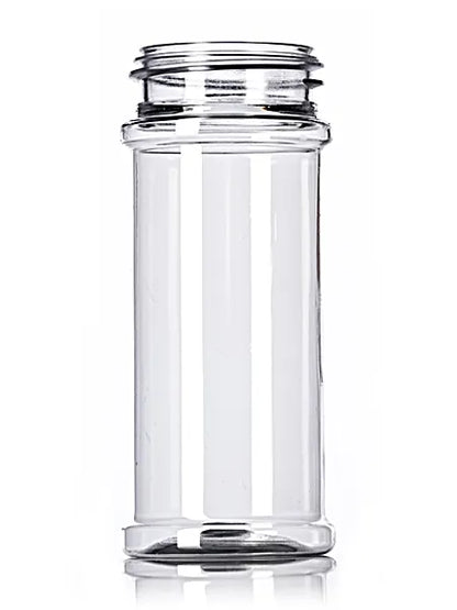 5.5 oz clear PET plastic spice bottle