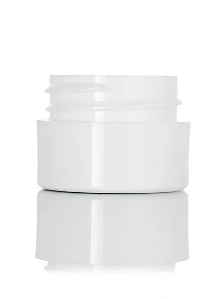 1/4 oz white PP plastic double wall straight base jar