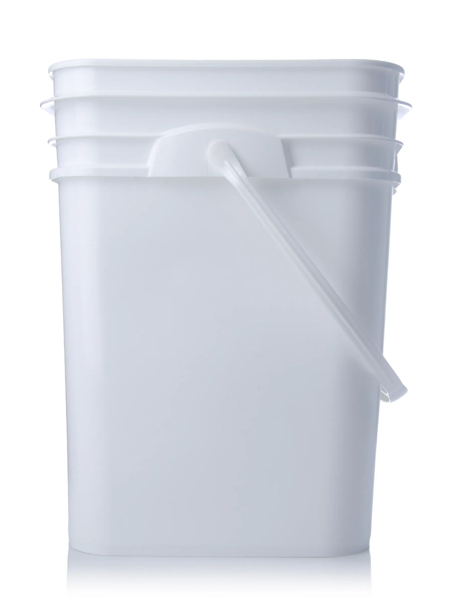 4 gallon white HDPE plastic square pail of 75 mil thickness