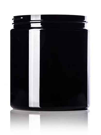 19 oz black PET plastic single wall jar