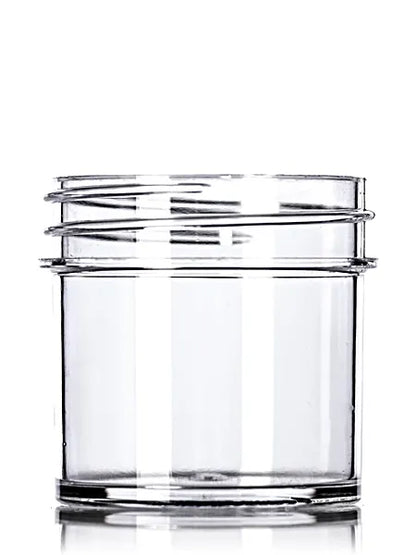 1 oz clear PS plastic single wall jar
