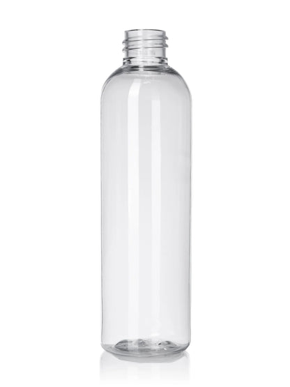 4 oz clear PET plastic boston round bottle