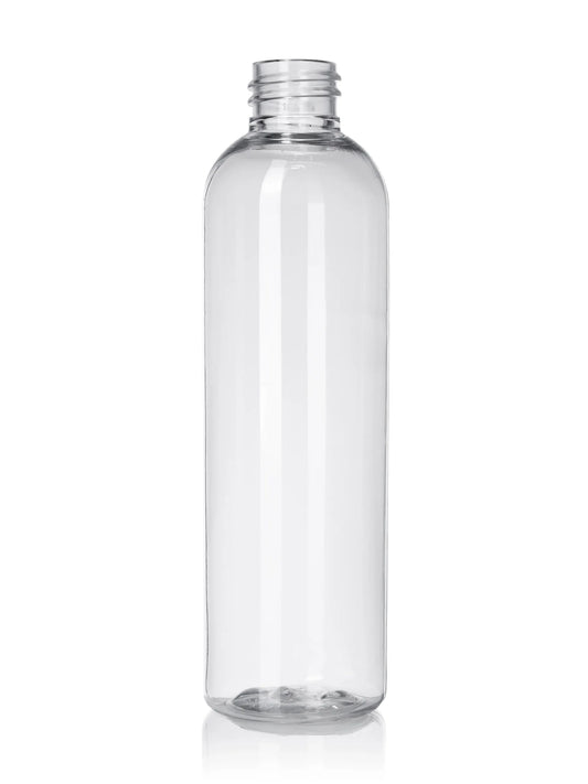 4 oz clear PET plastic boston round bottle