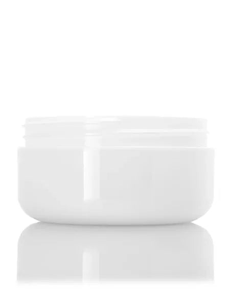 8 oz white PP plastic double wall round base jar