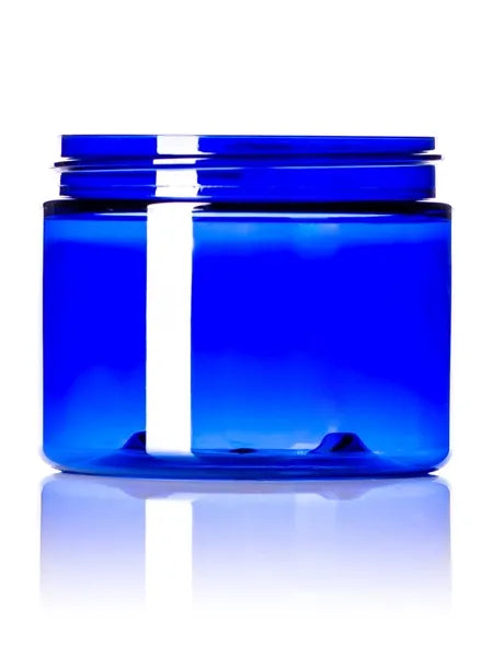 6 oz cobalt blue PET plastic single wall jar