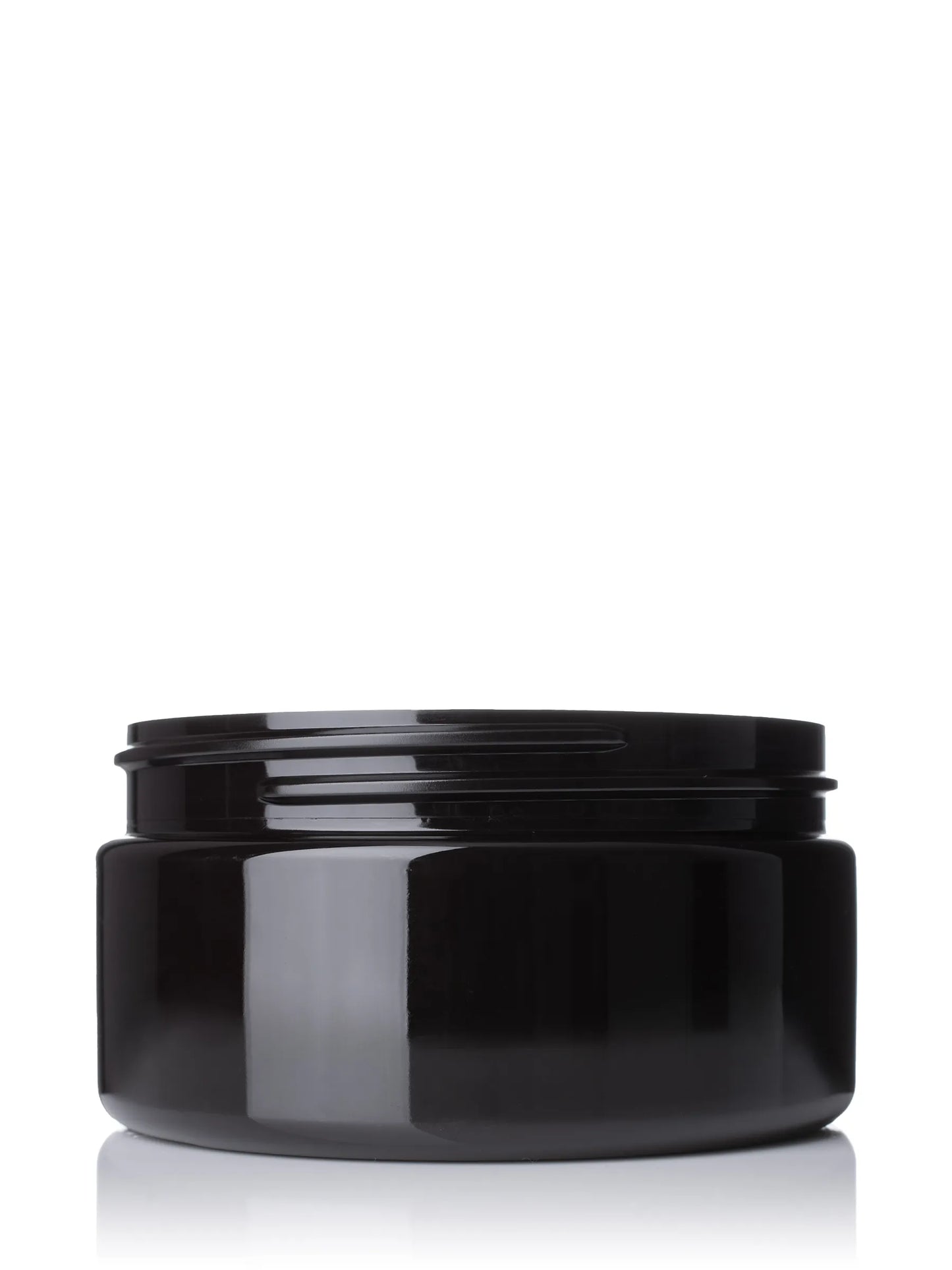 8 oz dark amber PET plastic single wall jar
