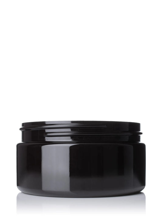8 oz dark amber PET plastic single wall jar