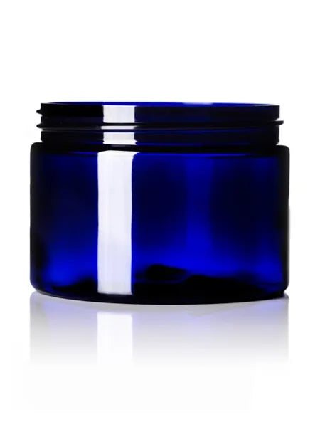12 oz cobalt blue PET plastic single wall jar