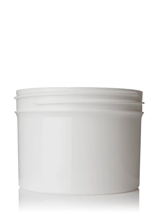 8 oz white PP plastic single wall jar