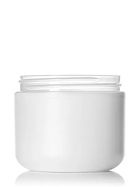 4 oz frosted PP/PS plastic double wall round base jar