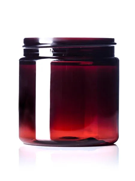 4 oz amber PET plastic single wall jar