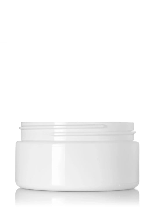 8 oz white PET plastic single wall jar