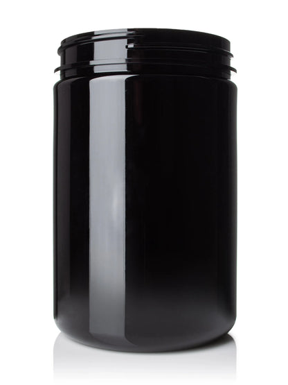 25 oz black PET plastic single wall jar