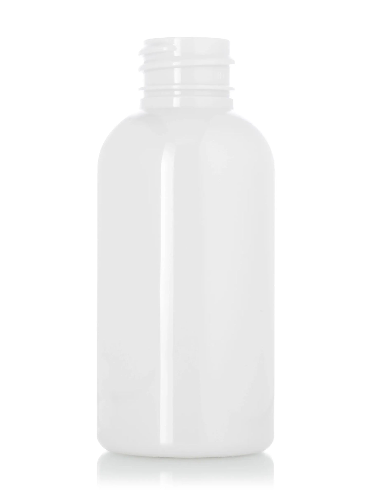 2 oz dark amber PET plastic boston round bottle